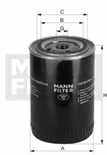 Масляный фильтр MANN W 1374/2 - фото 1